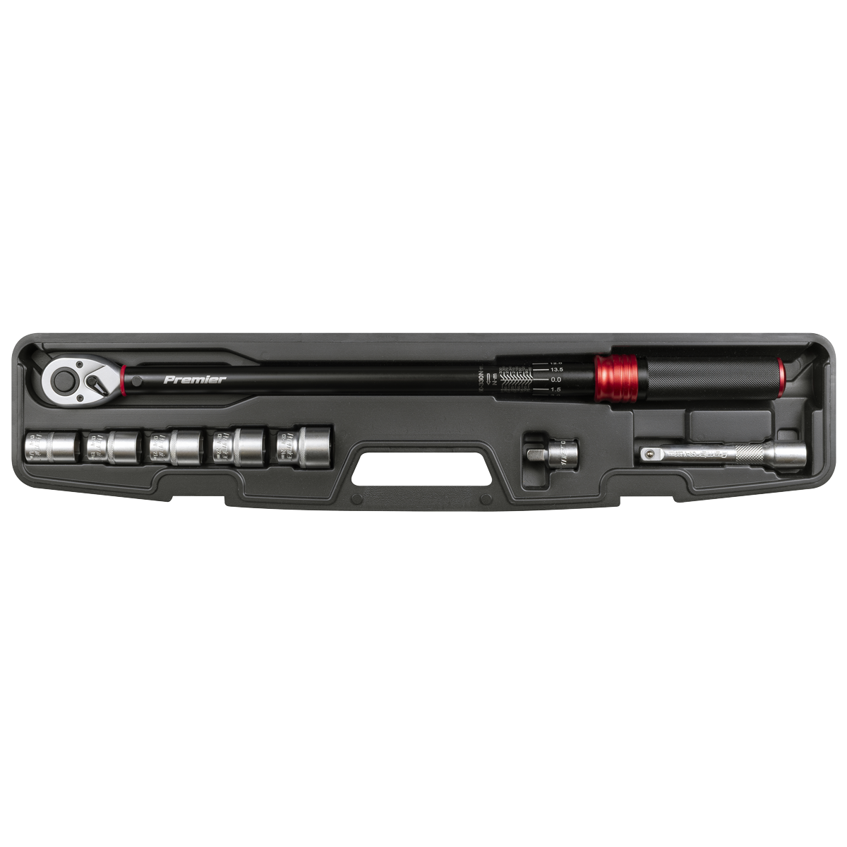 Sealey Premier Black Torque Wrench Set 1/2"Sq Drive 60-330Nm 8pc STW915B