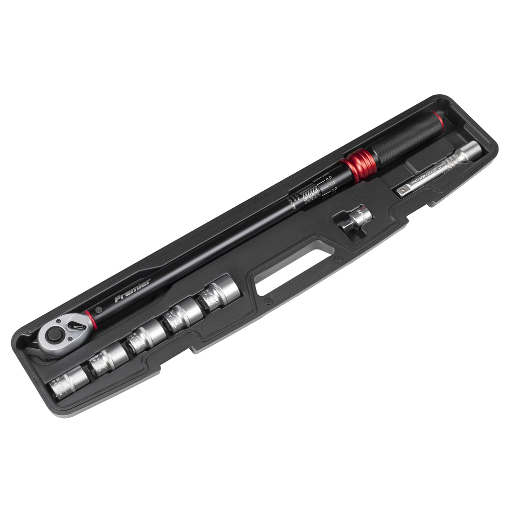 Sealey Premier Black Torque Wrench Set 1/2"Sq Drive 60-330Nm 8pc STW915B