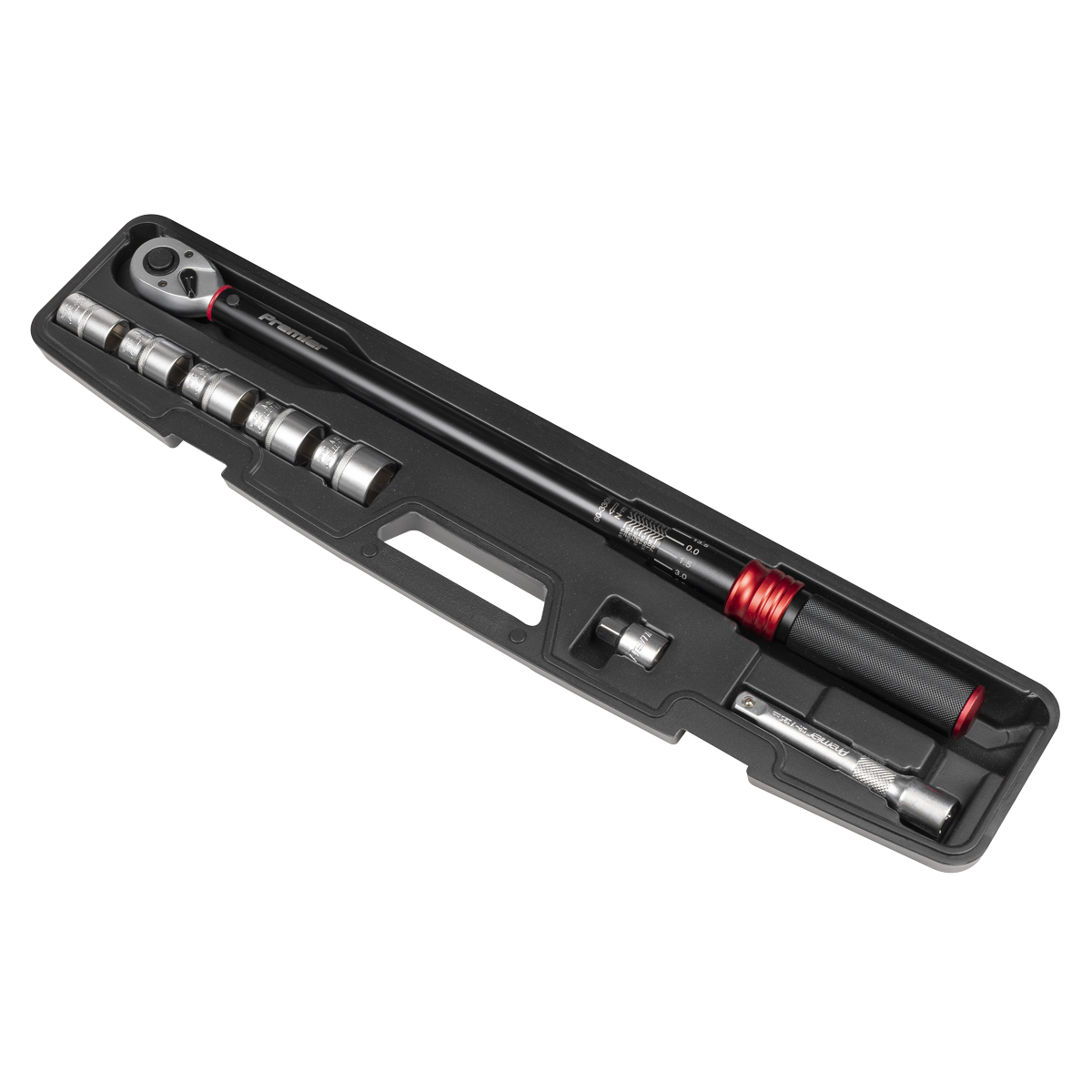 Sealey Premier Black Torque Wrench Set 1/2"Sq Drive 60-330Nm 8pc STW915B