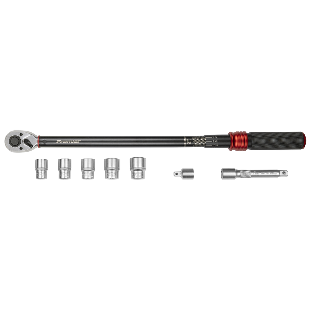 Sealey Premier Black Torque Wrench Set 1/2"Sq Drive 60-330Nm 8pc STW915B