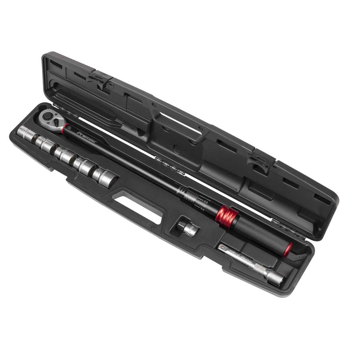 Sealey Premier Black Torque Wrench Set 1/2"Sq Drive 60-330Nm 8pc STW915B