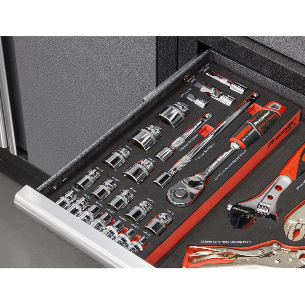 Sealey Premier Socket Set with Tool Tray 1/2"Sq Drive 22pc TBT42