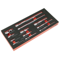 Sealey Premier Wobble Extension Bar Set with Tool Tray 1/4", 3/8" & 1/2"Sq Drive 12pc TBT44