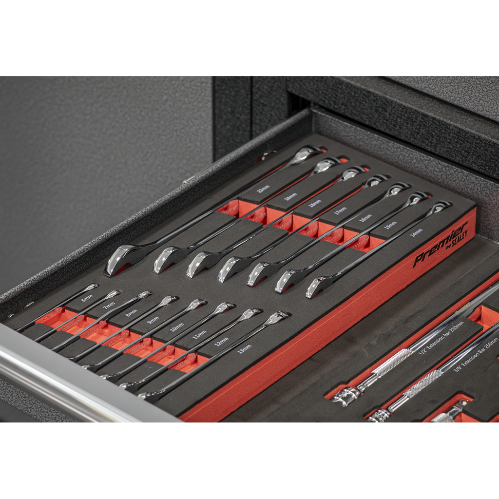 Sealey Premier Combination Spanner Set with Tool Tray 15pc TBT48
