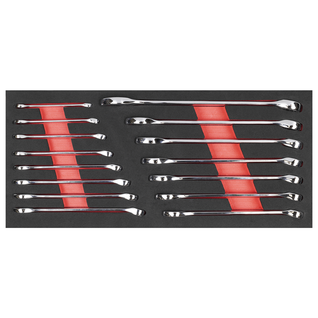 Sealey Premier Combination Spanner Set with Tool Tray 15pc TBT48