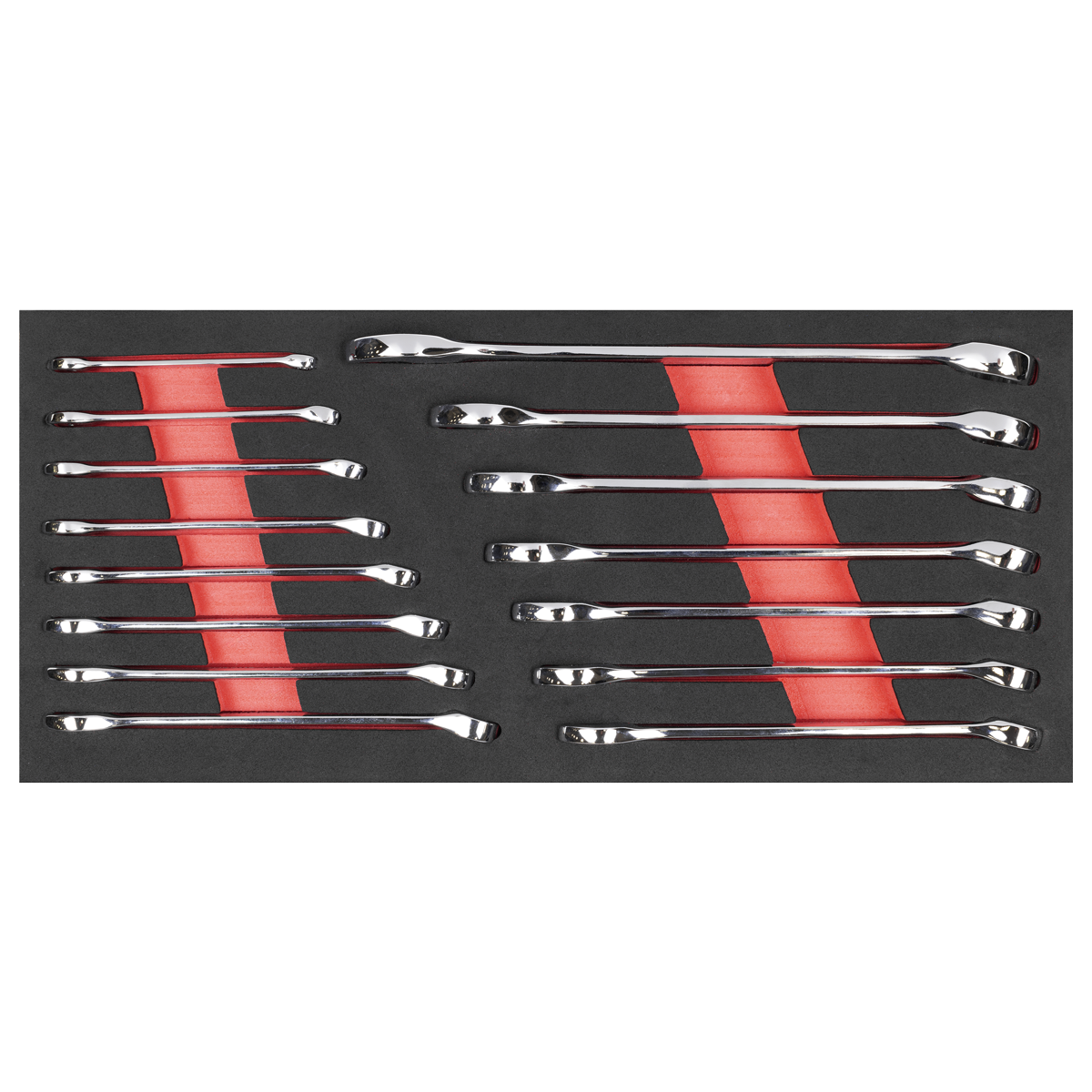 Sealey Premier Combination Spanner Set with Tool Tray 15pc TBT48