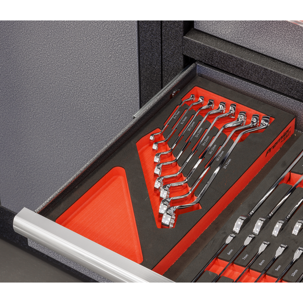 Sealey Premier Deep Offset Spanner Set with Tool Tray 8pc TBT51