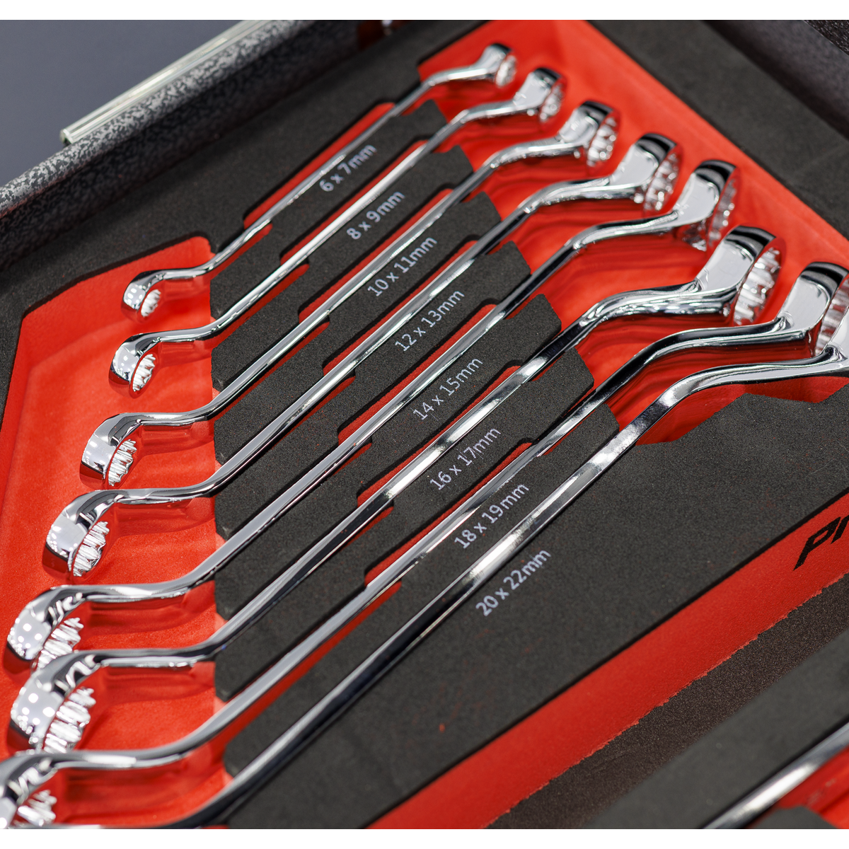 Sealey Premier Deep Offset Spanner Set with Tool Tray 8pc TBT51
