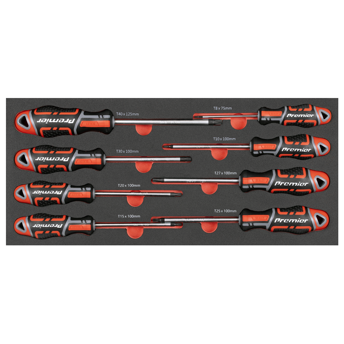 Sealey Premier TRX-Star* Screwdriver Set with Tool Tray 8pc TBT55