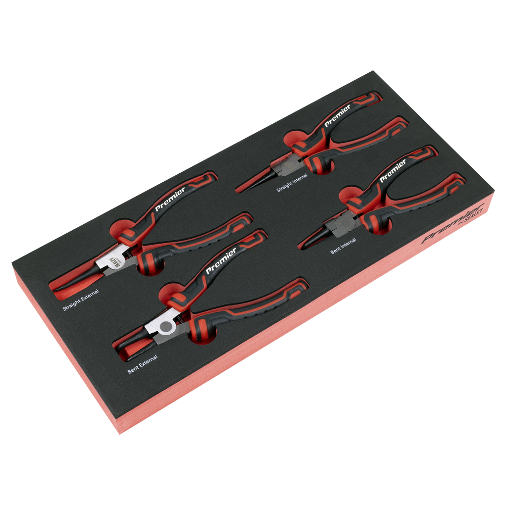 Sealey Premier Circlip Pliers Set with Tool Tray 4pc TBT57