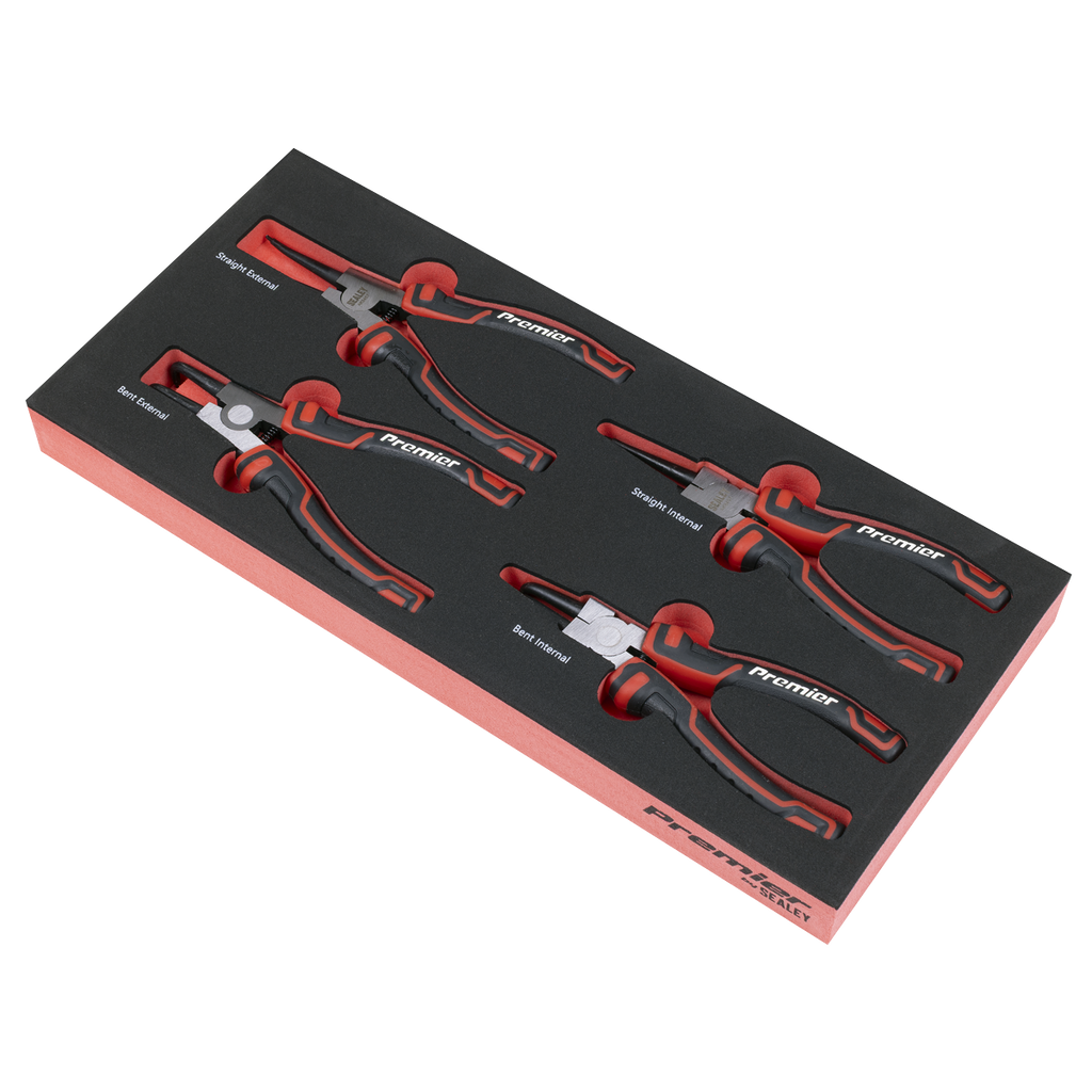 Sealey Premier Circlip Pliers Set with Tool Tray 4pc TBT57