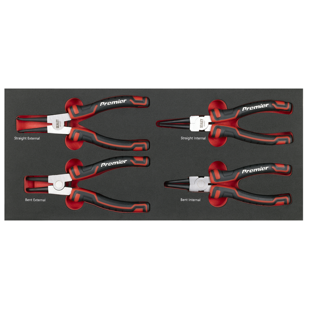 Sealey Premier Circlip Pliers Set with Tool Tray 4pc TBT57