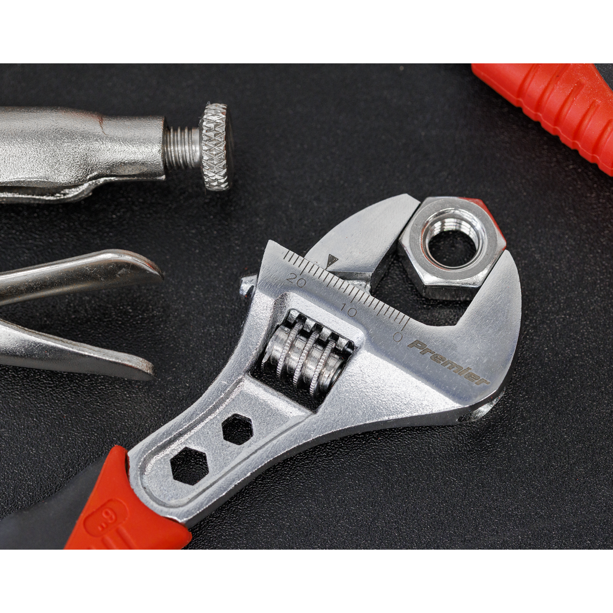 Sealey Premier Locking Pliers & Adjustable Wrench Set with Tool Tray 4pc TBT59