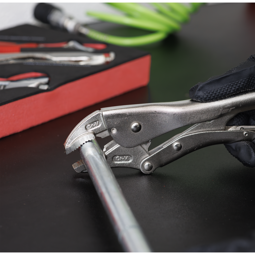 Sealey Premier Locking Pliers & Adjustable Wrench Set with Tool Tray 4pc TBT59