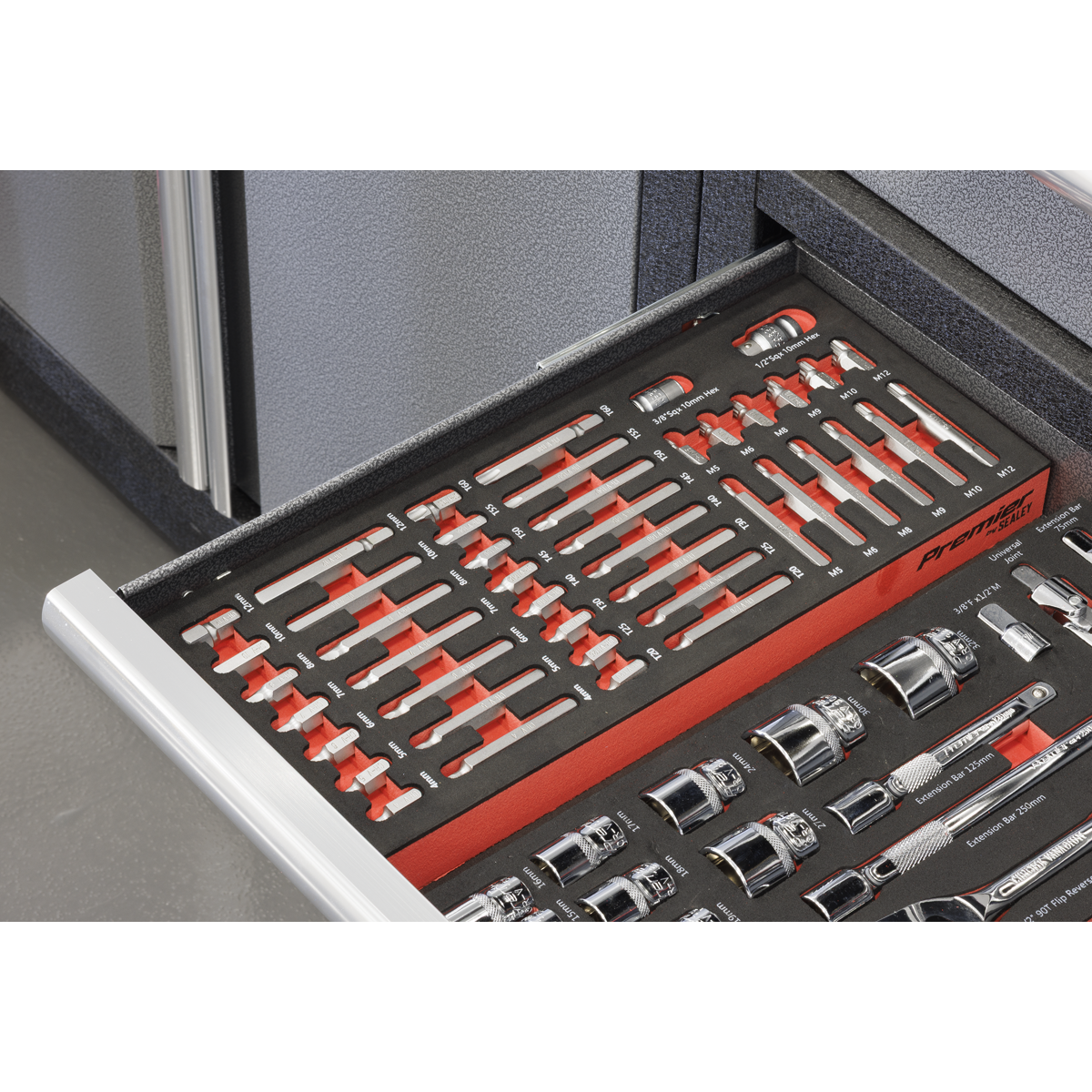 Sealey Premier TRX-Star*, Hex & Spline Bit Set with Tool Tray 44pc TBT60