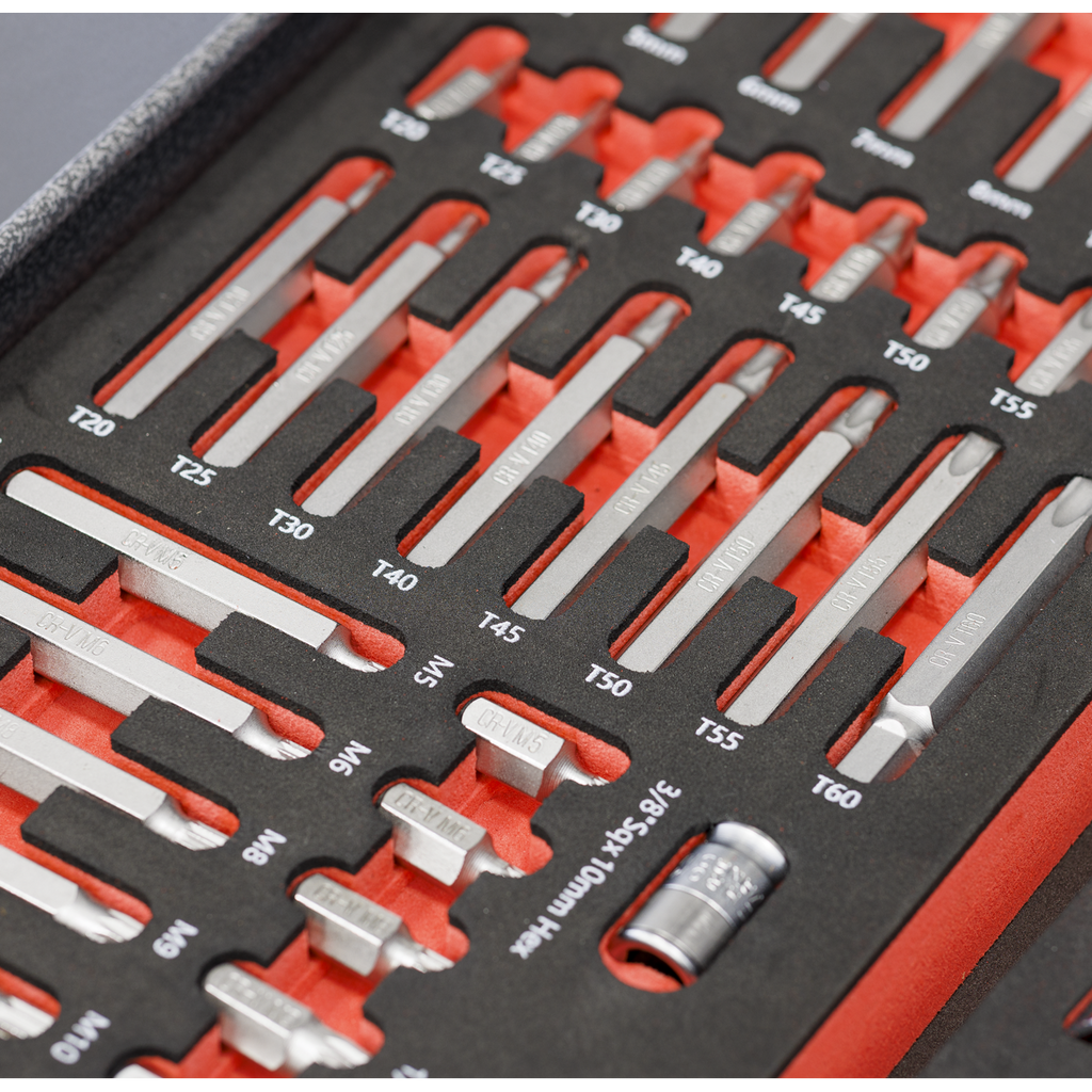 Sealey Premier TRX-Star*, Hex & Spline Bit Set with Tool Tray 44pc TBT60