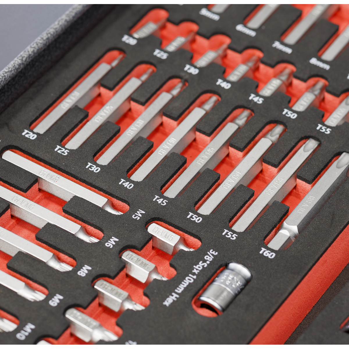 Sealey Premier TRX-Star*, Hex & Spline Bit Set with Tool Tray 44pc TBT60