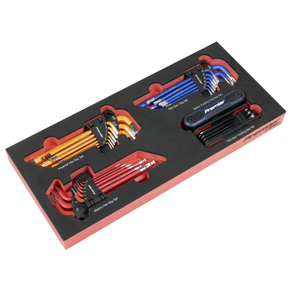 Sealey Premier Master Key Set with Tool Tray 43pc TBT62