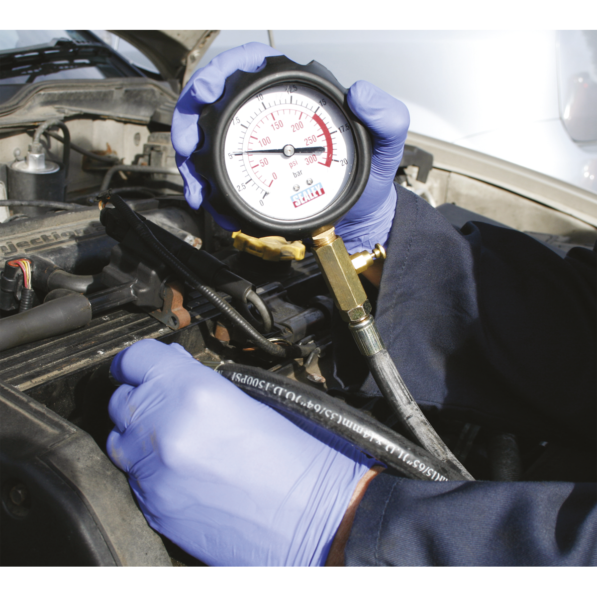 Sealey Petrol Compression Tester Deluxe Kit 6pc VSE300D