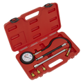 Sealey Petrol Compression Tester Deluxe Kit 6pc VSE300D