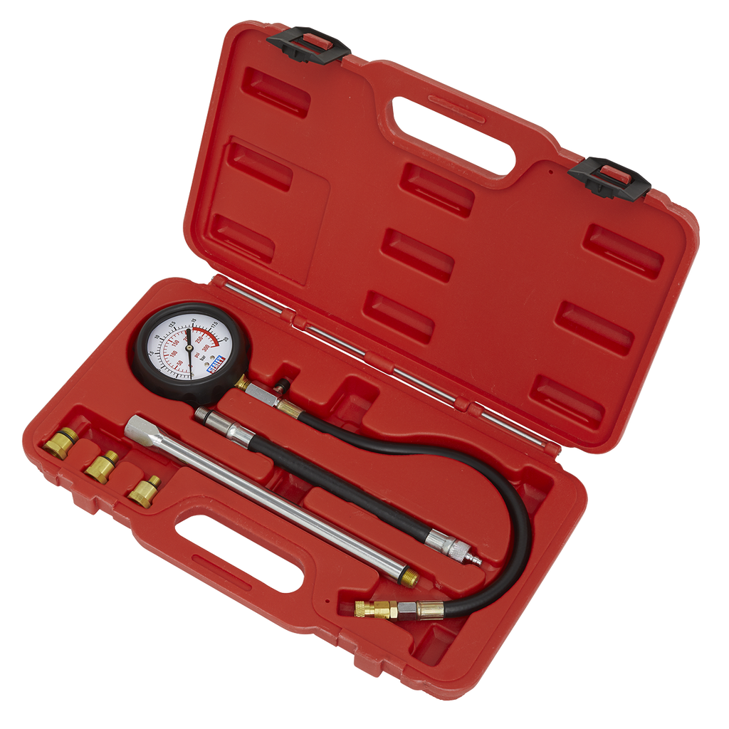 Sealey Petrol Compression Tester Deluxe Kit 6pc VSE300D