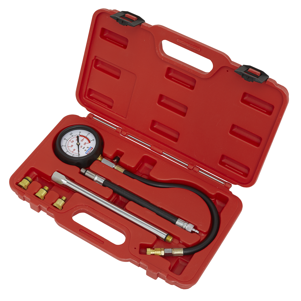 Sealey Petrol Compression Tester Deluxe Kit 6pc VSE300D