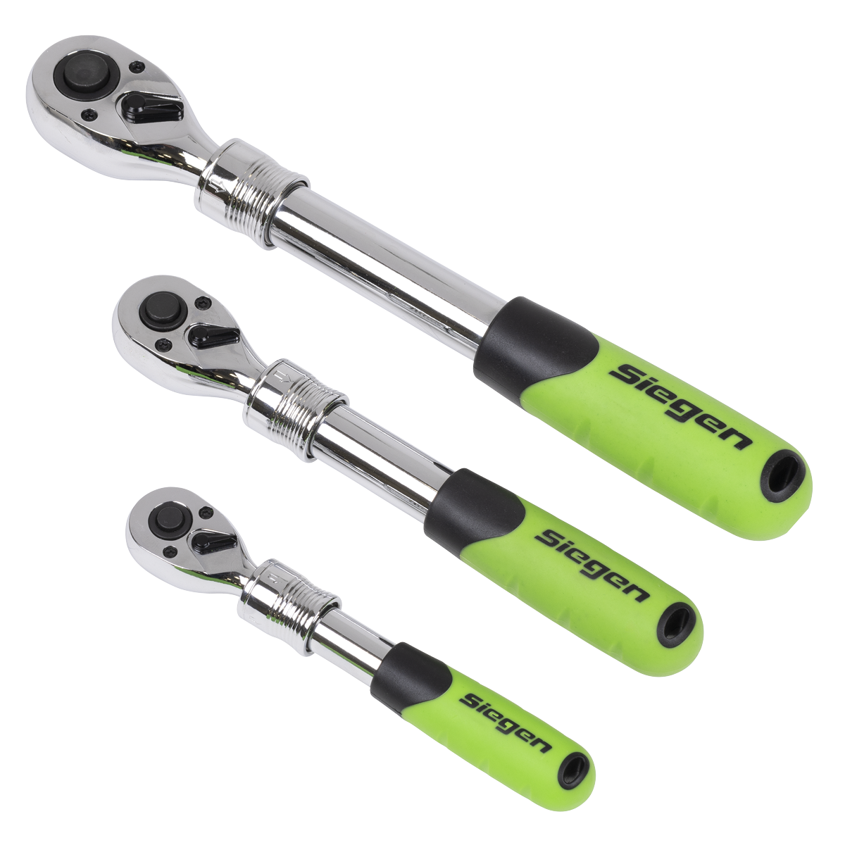 Siegen Extendable Ratchet Wrench Set 3pc S01285 - BostonPlates Autocare Centre