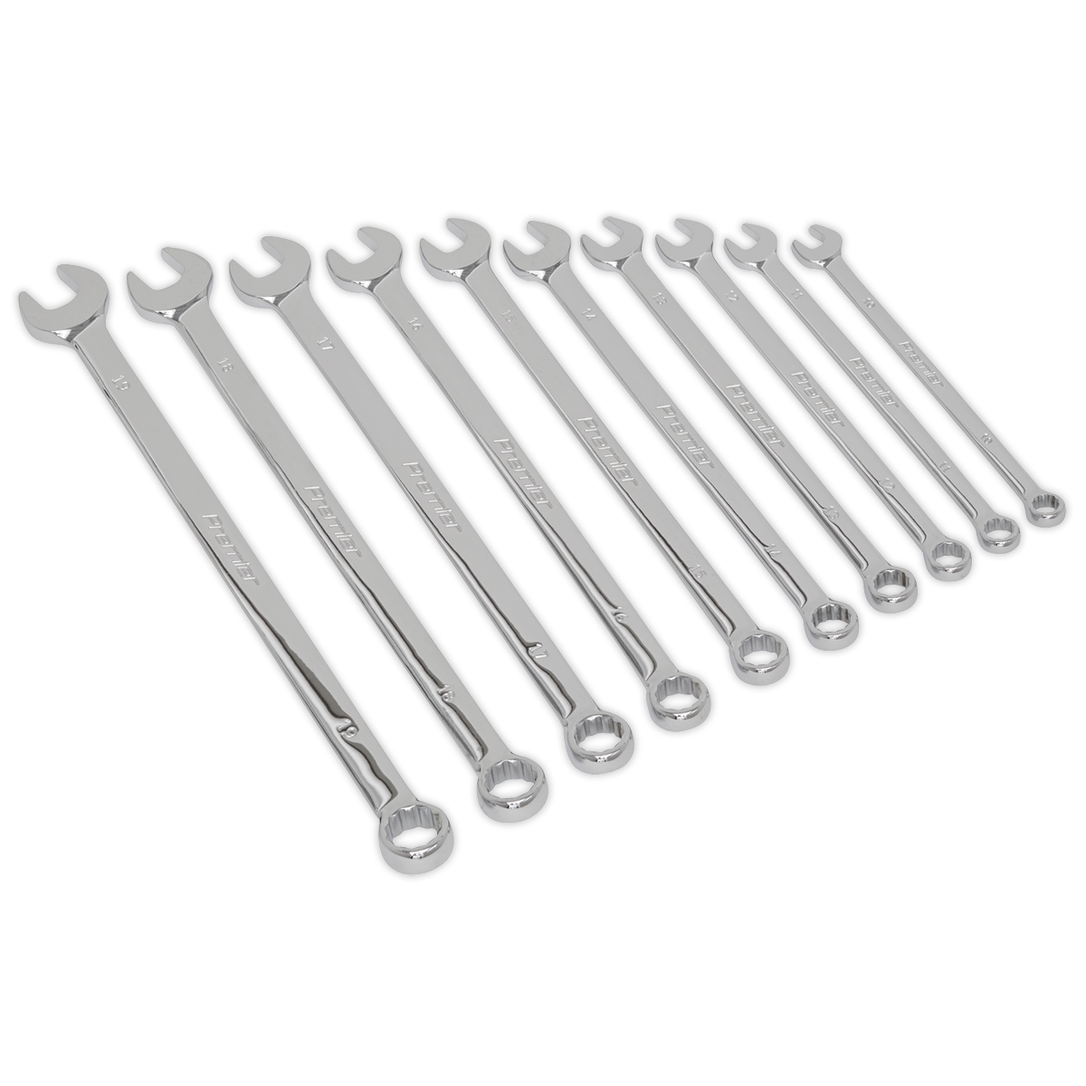 Sealey Premier Extra-Long Combination Spanner Set 10pc AK6310 - BostonPlates Autocare Centre