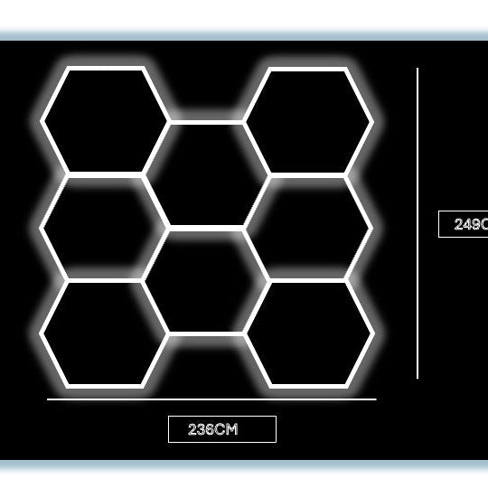 HEXAGON LED LIGHT (1 HEX TO 14 HEX SET UPS) - BostonPlates Autocare Centre