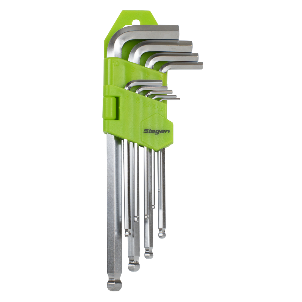 Siegen Long Ball-End Hex Key Set 9pc S01260 - BostonPlates Autocare Centre