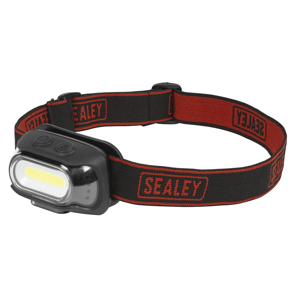 Sealey Rechargeable Head Torch with Auto-Sensor 8W COB LED HT08R - BostonPlates Autocare Centre