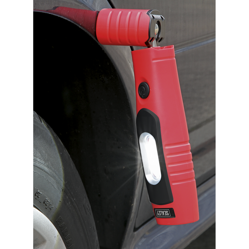 Sealey Rechargeable 360° Inspection Light 4W & 3W SMD LED - Red LED3602R - BostonPlates Autocare Centre