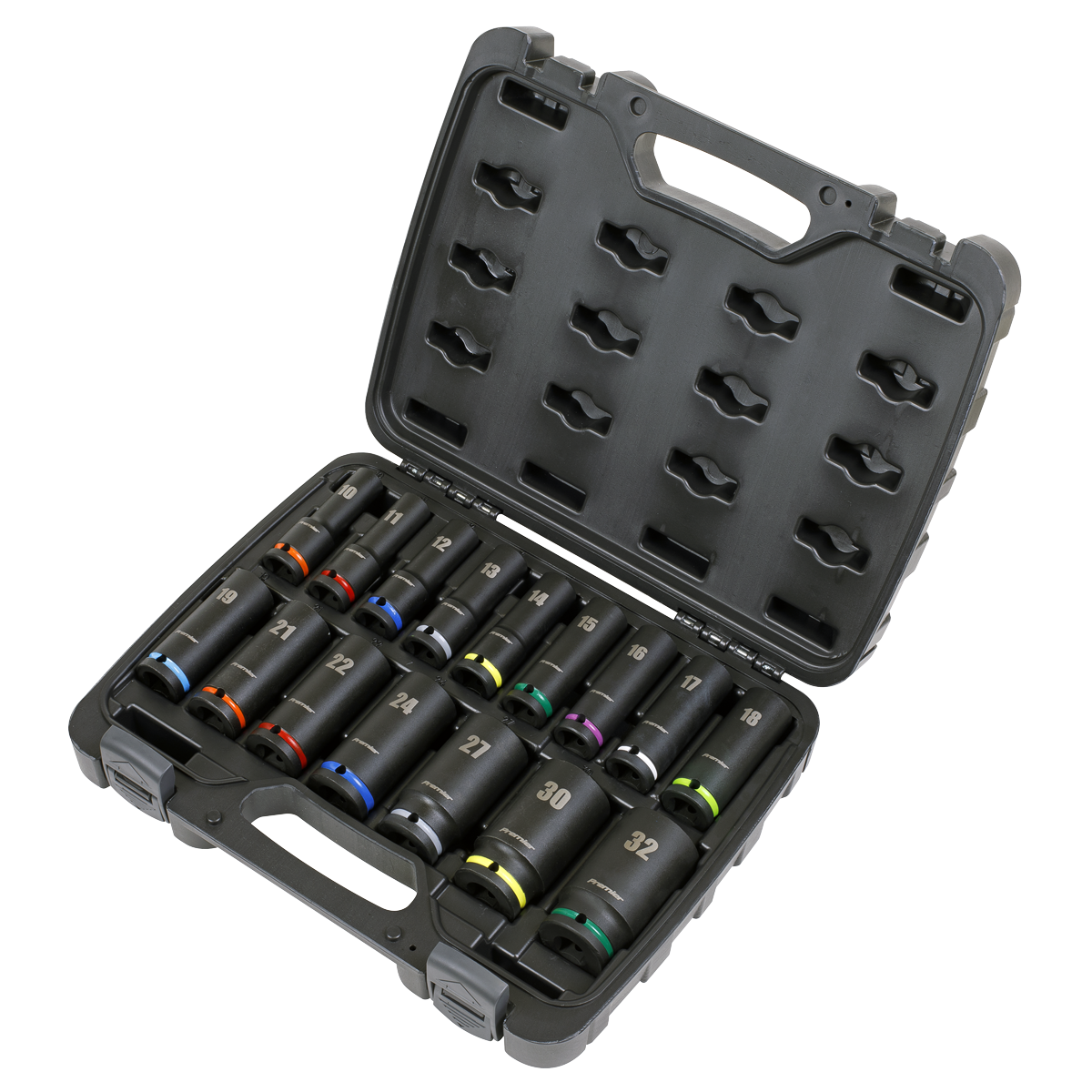 Sealey Premier Deep Impact Socket Set 1/2"Sq Drive 16pc AK5818M - BostonPlates Autocare Centre