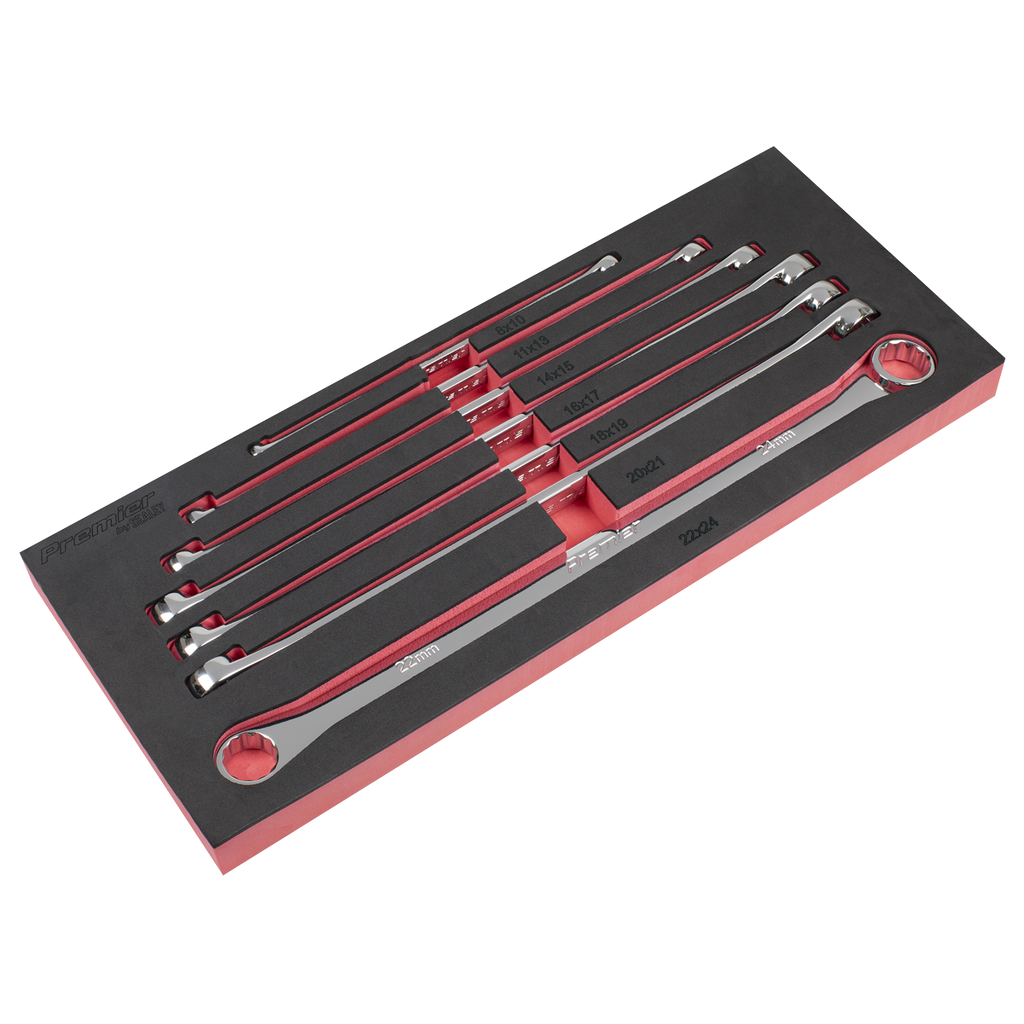 Sealey Premier Extra-Long Double End Ring Spanner Set 7pc AK6311 - BostonPlates Autocare Centre