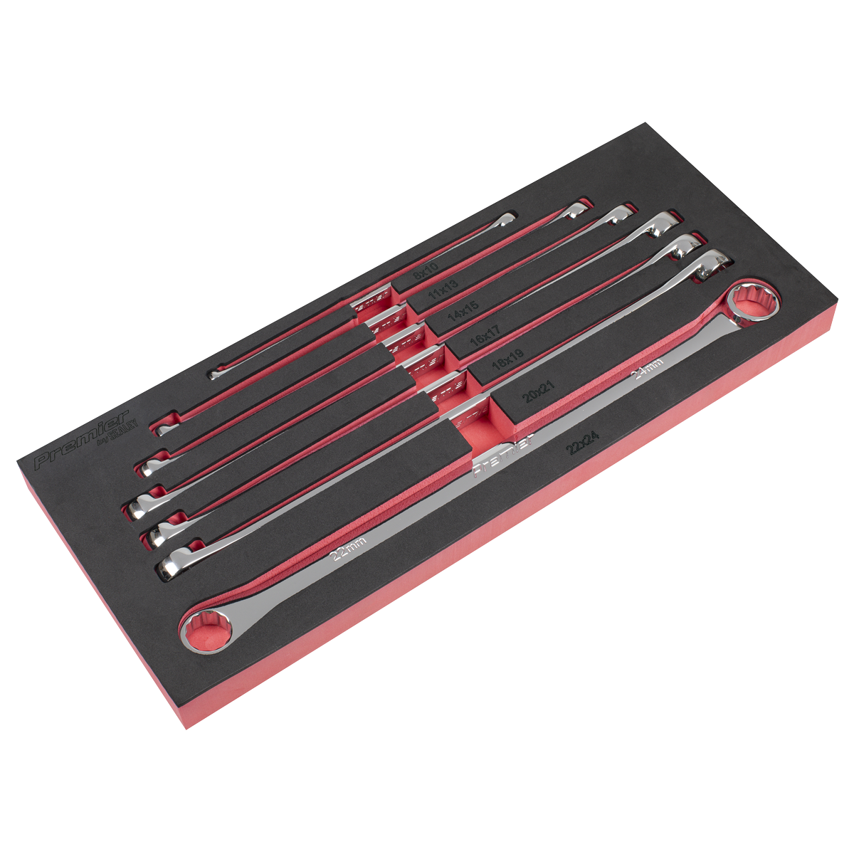 Sealey Premier Extra-Long Double End Ring Spanner Set 7pc AK6311 - BostonPlates Autocare Centre