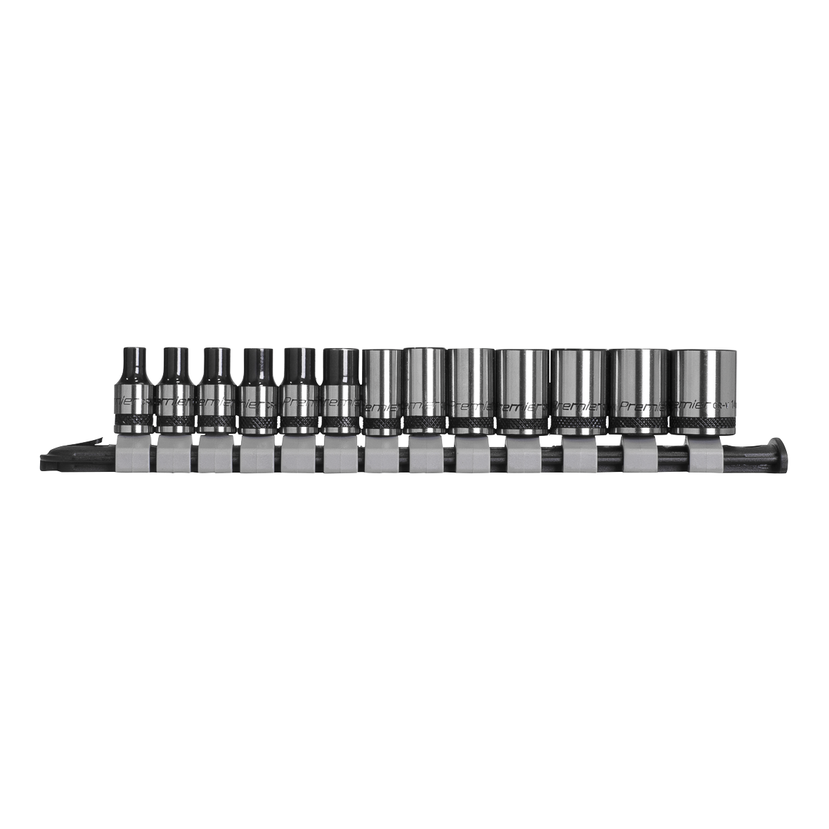 Sealey Premier Black Socket Set 1/4"Sq Drive 13pc AK7990 - BostonPlates Autocare Centre