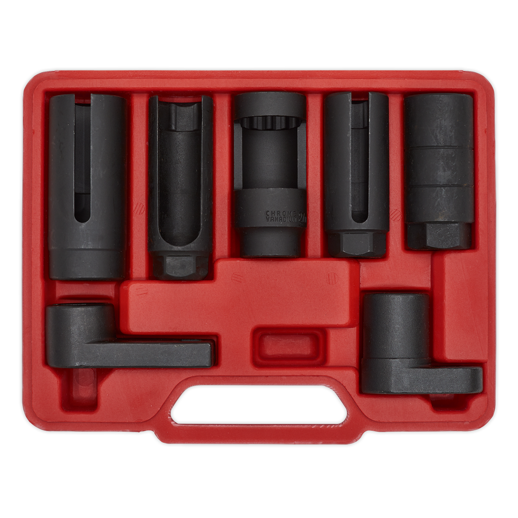 Sealey Oxygen Sensor Socket Set 3/8" & 1/2"Sq Drive 7pc SX032 - BostonPlates Autocare Centre