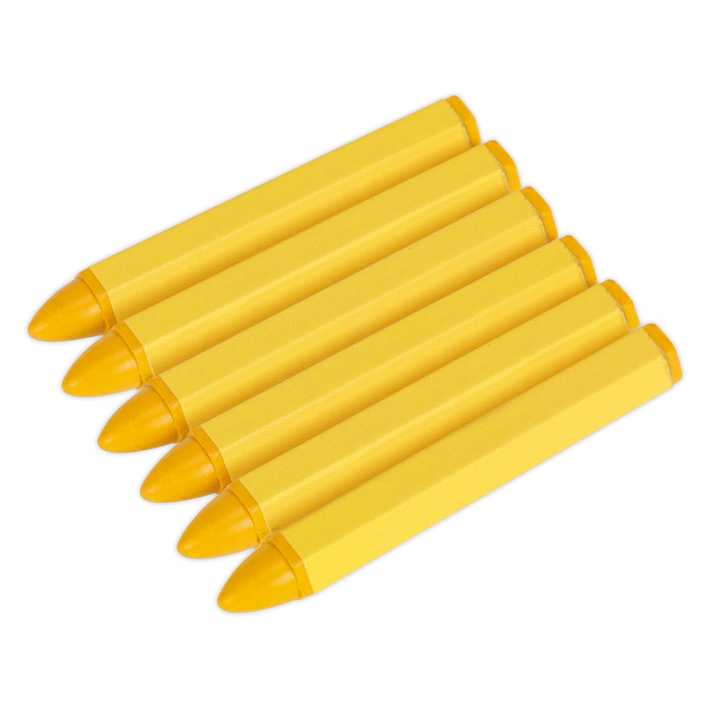 Sealey Tyre Marking Crayon, Yellow - Pack of 6 TST14 - BostonPlates Autocare Centre