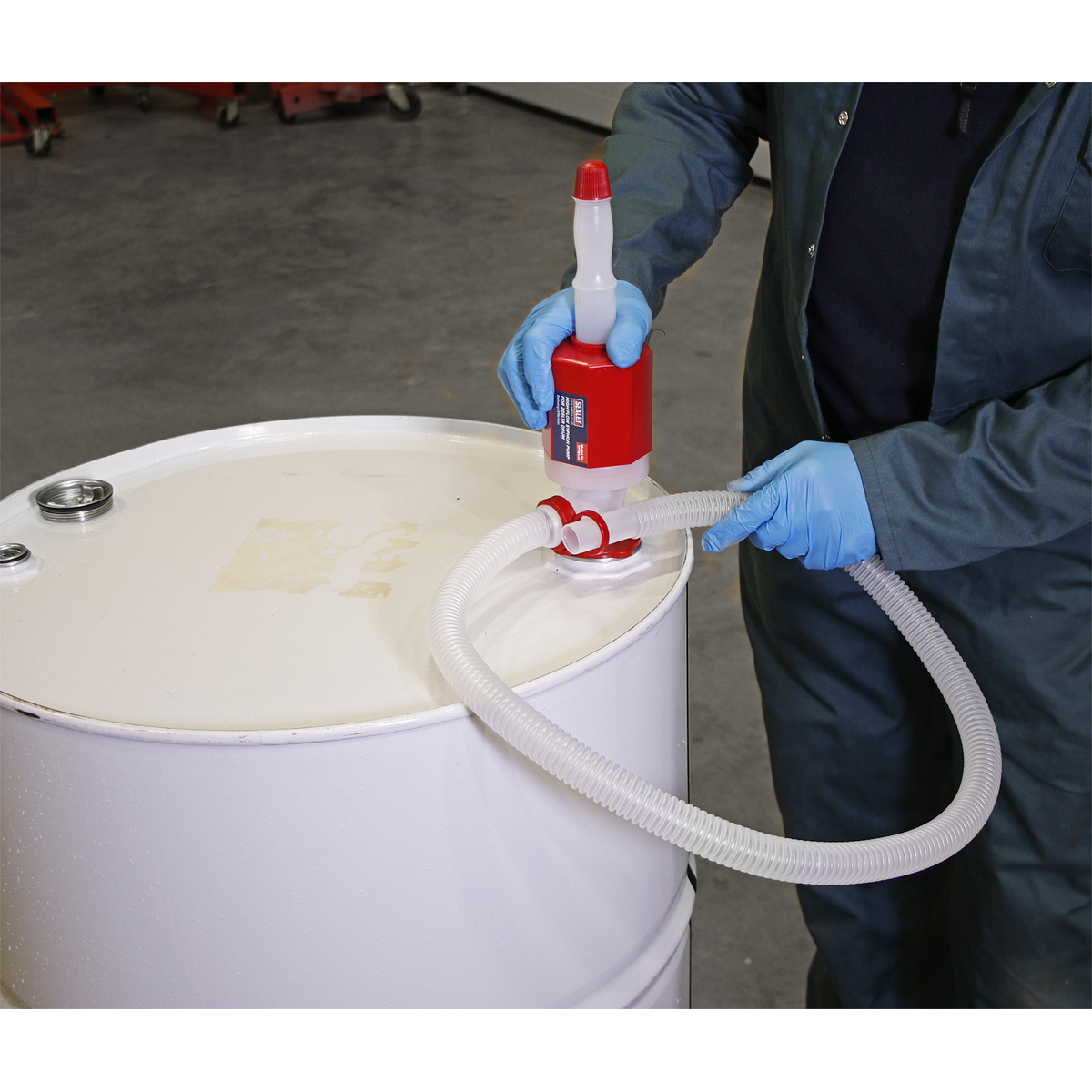 Sealey High Flow Syphon Pump for 205L Drum TP781 - BostonPlates Autocare Centre