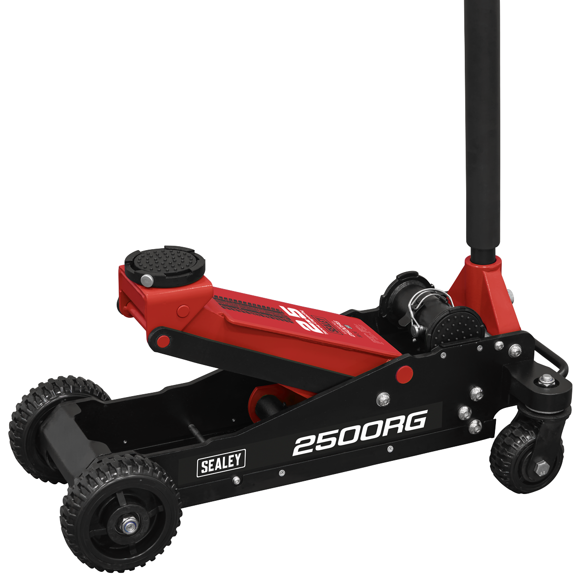 Sealey Big Wheel Hybrid Trolley Jack with Super Rocket Lift 2.5 Tonne 2500RG - BostonPlates Autocare Centre