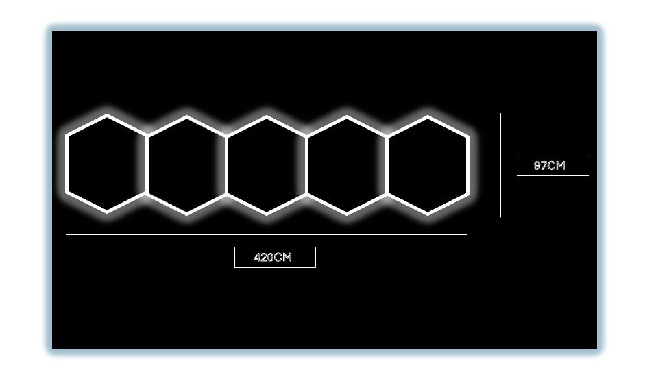 HEXAGON LED LIGHT (1 HEX TO 14 HEX SET UPS) - BostonPlates Autocare Centre