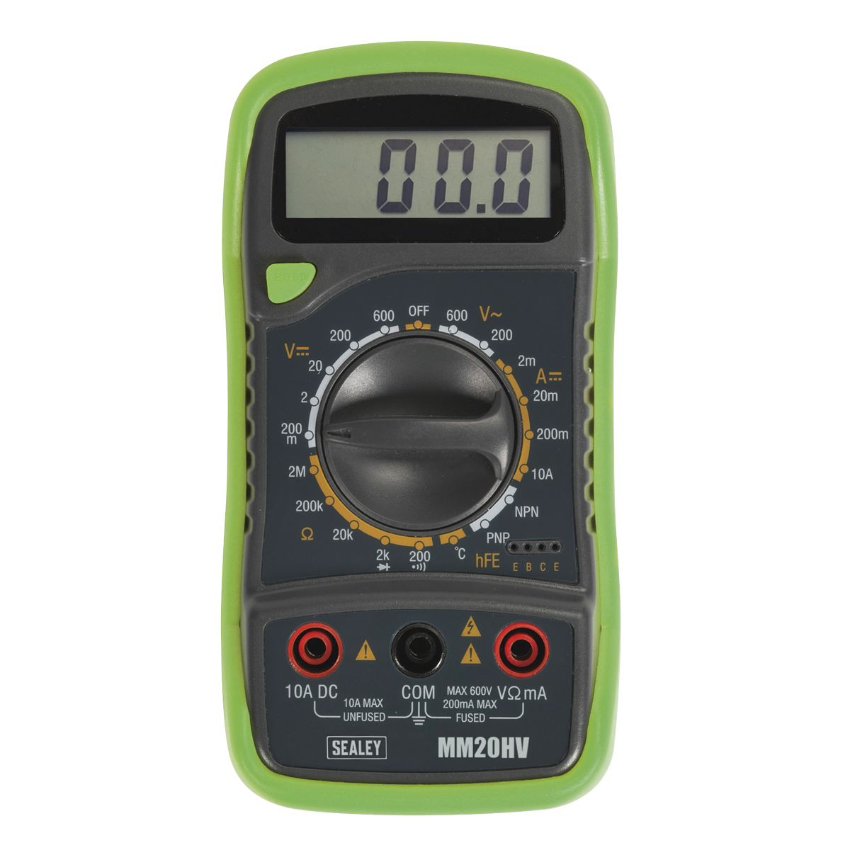 Sealey 8-Function Digital Multimeter with Thermocouple - Hi-Vis Green MM20HV (Copy)