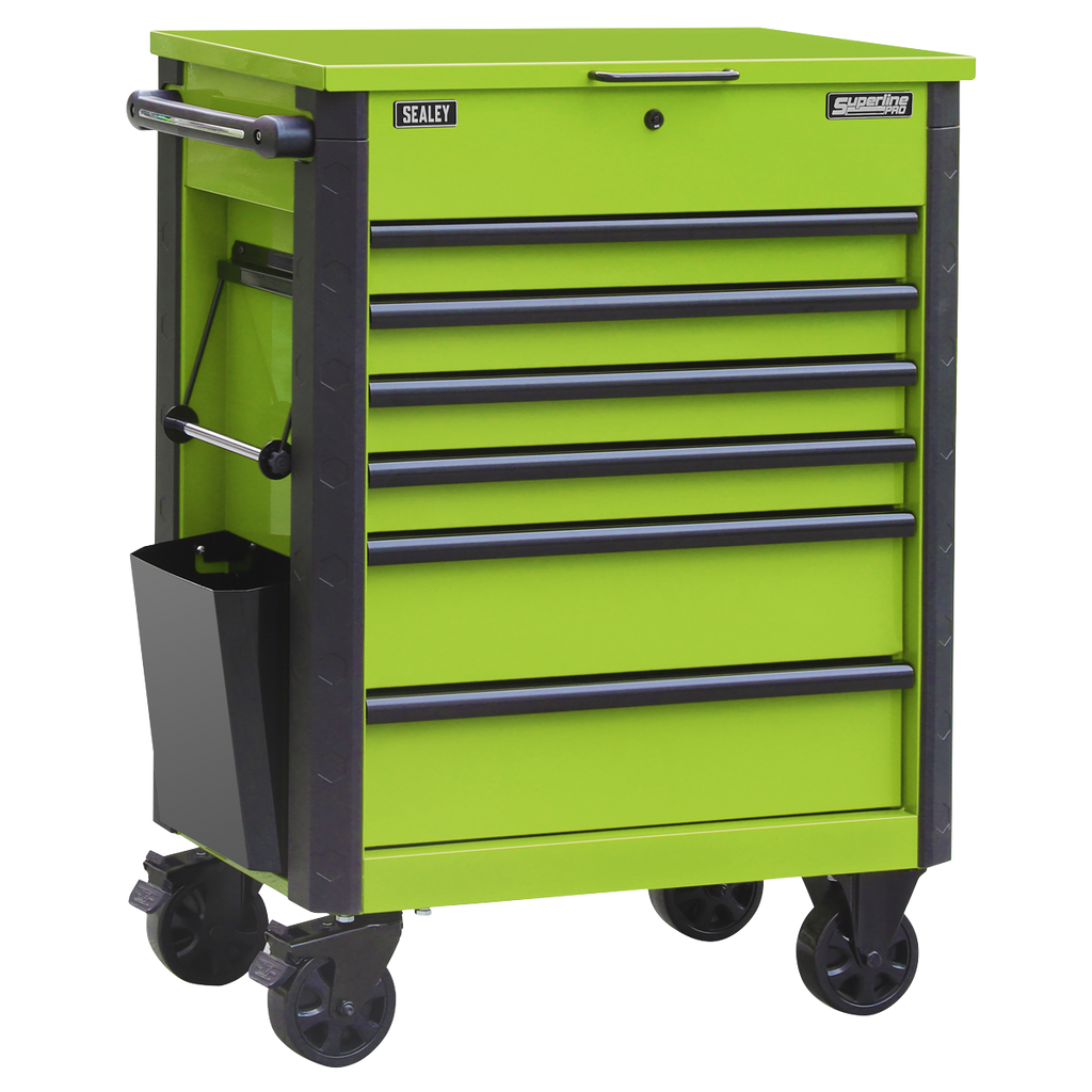 Superline Pro® Tool Trolley 6 Drawer - Green AP266HV - BostonPlates Autocare Centre