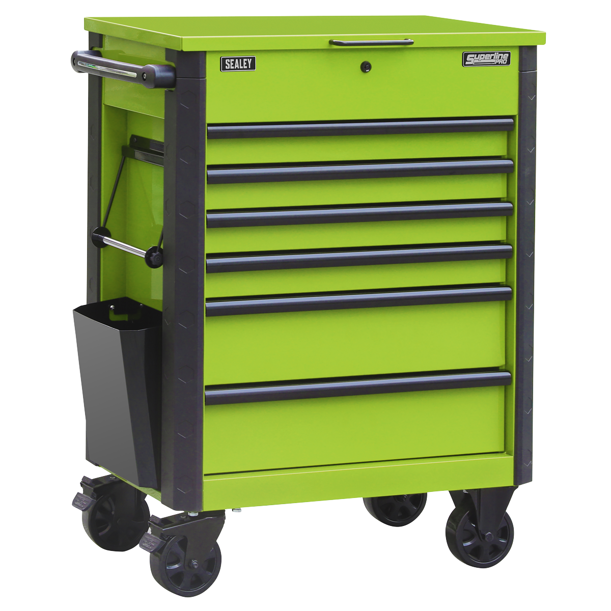 Superline Pro® Tool Trolley 6 Drawer - Green AP266HV - BostonPlates Autocare Centre