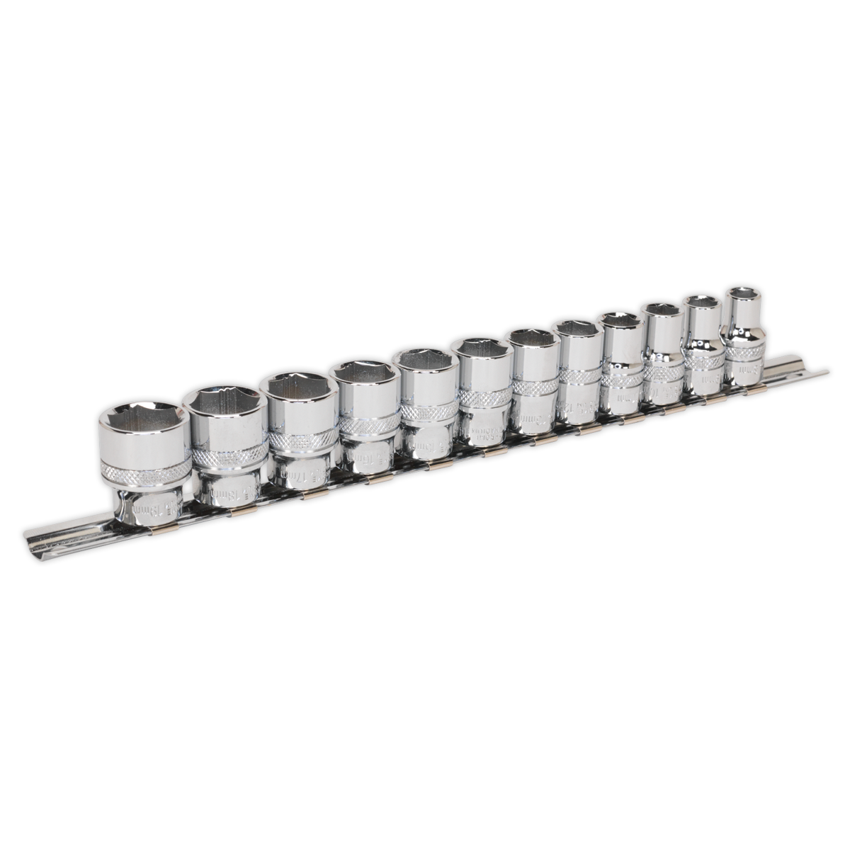 Sealey Premier Lock-On™ Socket Set 3/8"Sq Drive 12pc AK2741 - BostonPlates Autocare Centre