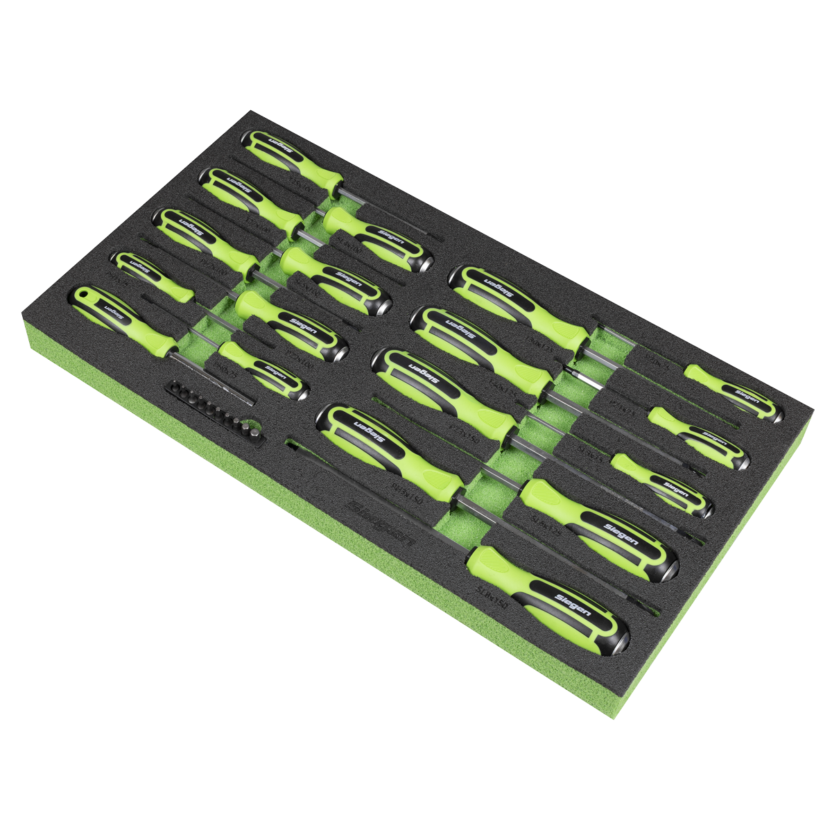 Siegen Hammer-Thru Screwdriver, Bit Driver & Bit Set with Tool Tray 28pc S01281 - BostonPlates Autocare Centre