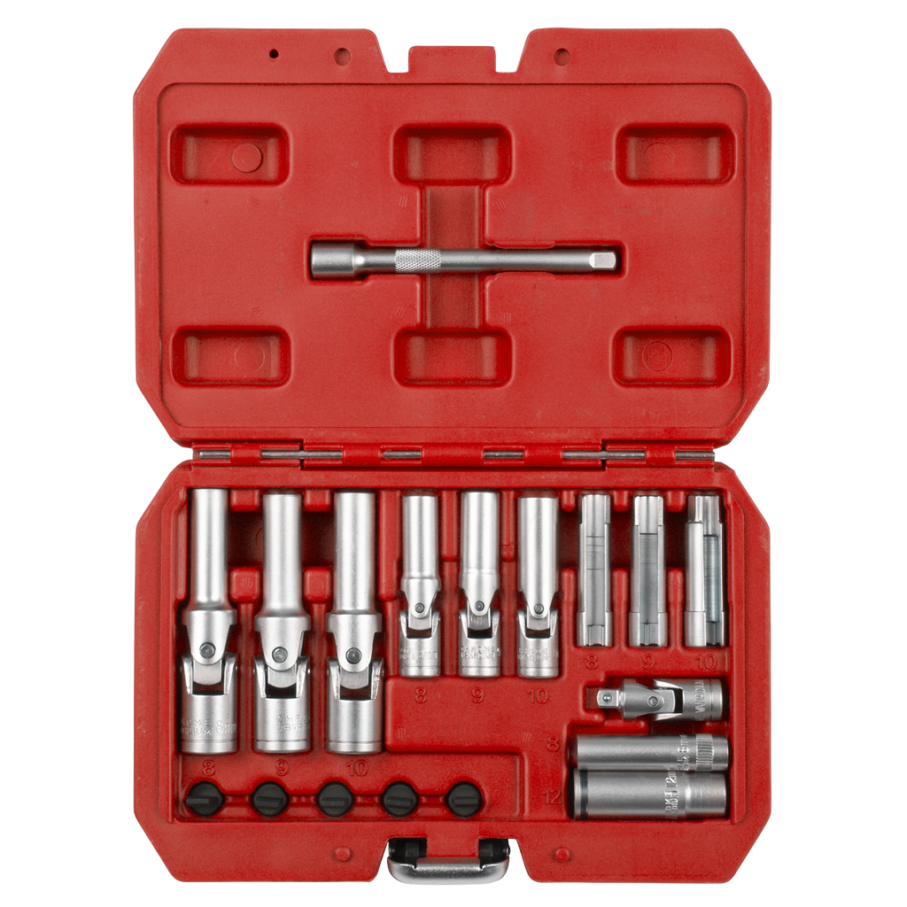 Sealey Glow Plug Socket Set 18pc 1/4"Sq & 3/8"Sq Drive SX4031 - BostonPlates Autocare Centre