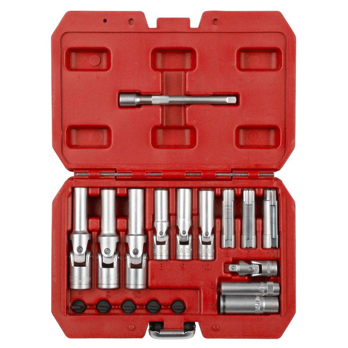 Sealey Glow Plug Socket Set 18pc 1/4"Sq & 3/8"Sq Drive SX4031 - BostonPlates Autocare Centre
