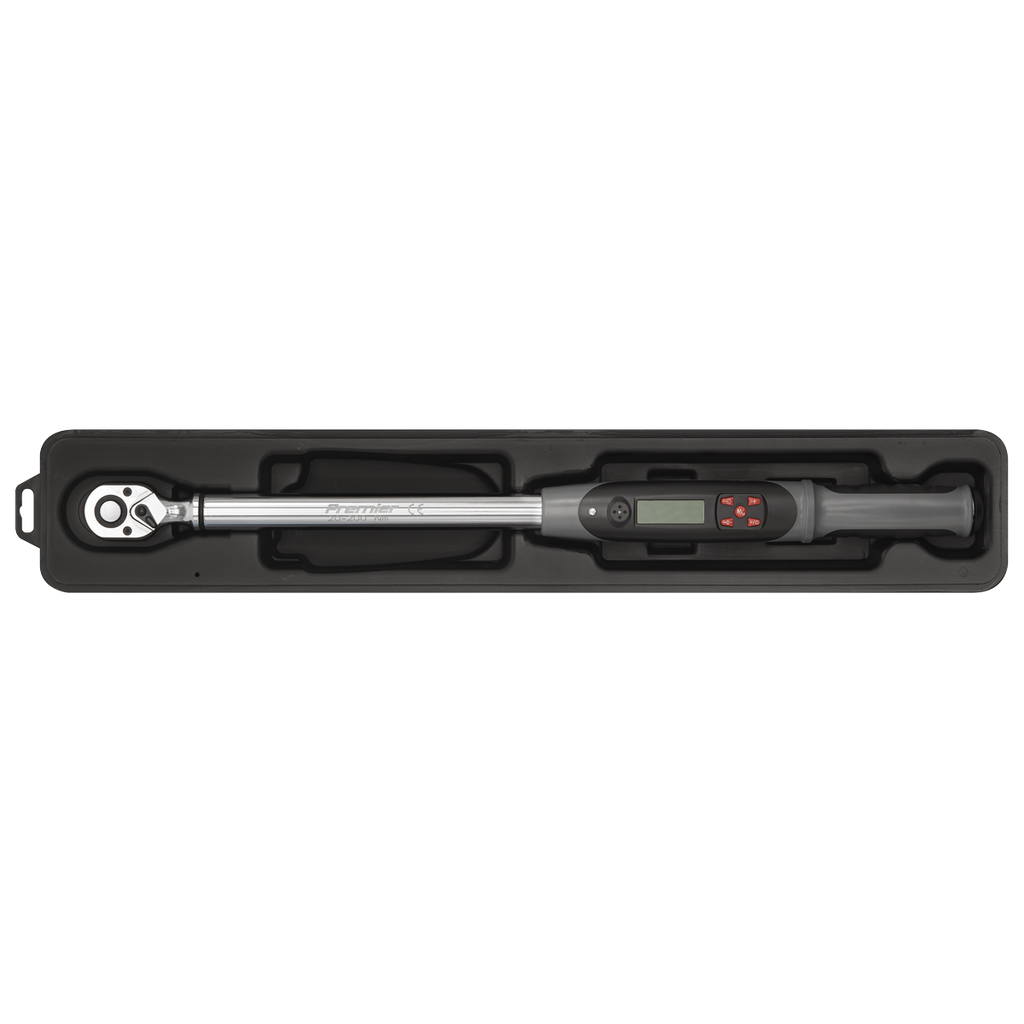 Sealey Premier Digital Torque Wrench with Angle Function 1/2"Sq Drive 20-200Nm STW306 - BostonPlates Autocare Centre