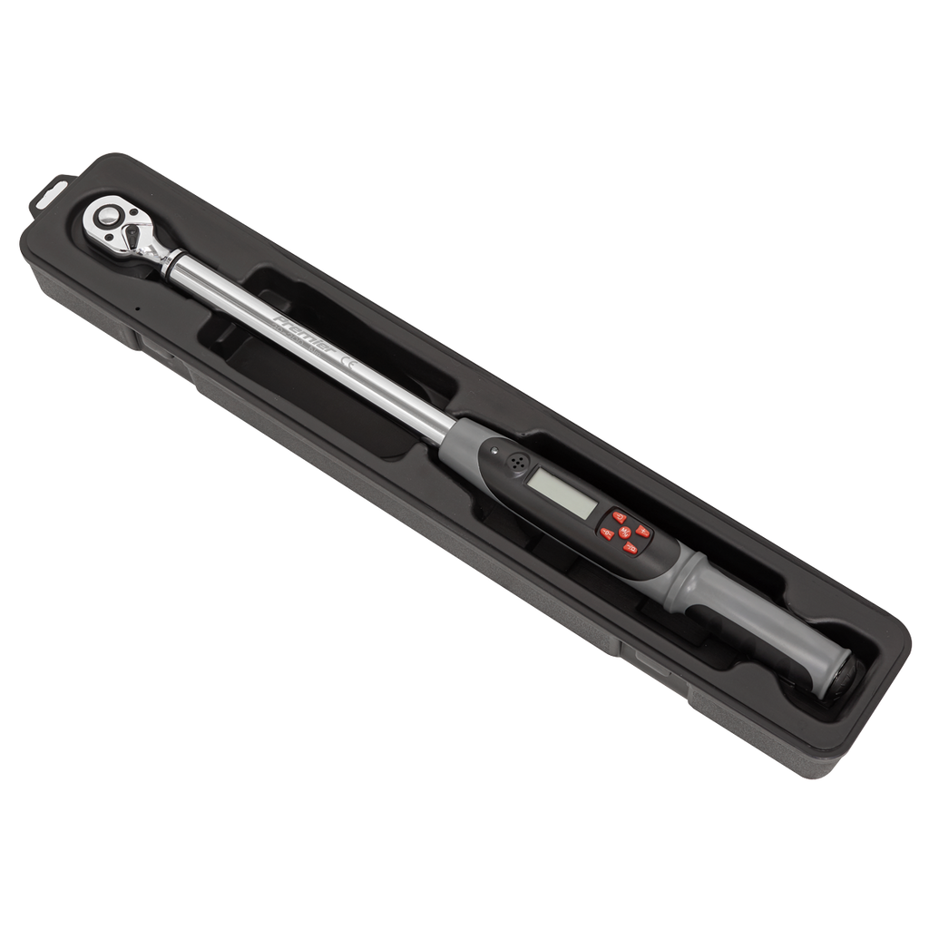 Sealey Premier Digital Torque Wrench with Angle Function 1/2"Sq Drive 20-200Nm STW306 - BostonPlates Autocare Centre